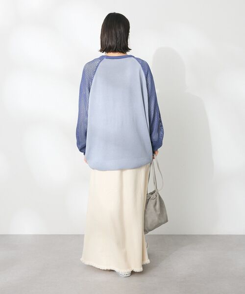 CRAFT STANDARD BOUTIQUE(クラフトスタンダードブティック)の「ロゴジャガードメッシュニットプルオーバー(ニット/セーター・レディース・ブラック/ブルー/アイボリー・FREE)」の10枚目の写真