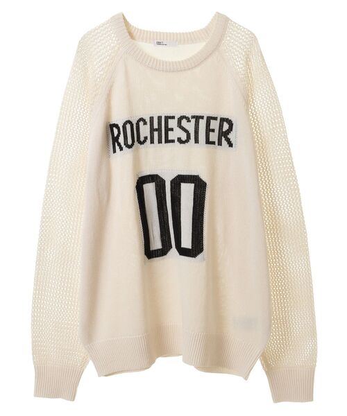 CRAFT STANDARD BOUTIQUE(クラフトスタンダードブティック)の「ロゴジャガードメッシュニットプルオーバー(ニット/セーター・レディース・ブラック/ブルー/アイボリー・FREE)」の16枚目の写真