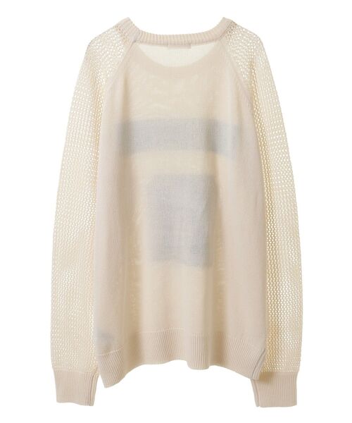 CRAFT STANDARD BOUTIQUE(クラフトスタンダードブティック)の「ロゴジャガードメッシュニットプルオーバー(ニット/セーター・レディース・ブラック/ブルー/アイボリー・FREE)」の17枚目の写真