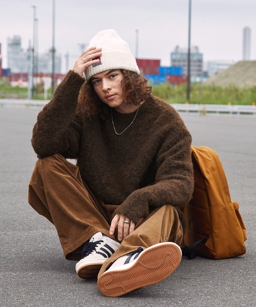 BARK MANHATTAN（バークマンハッタン）の「イージーケアウールミックスシャギールーズプルオーバーニット（ニット/セーター・メンズ・ブラック系/モカ/グリーン/アッシュグレー/ブラウン系/ブラック・L/M）」の17枚目の写真