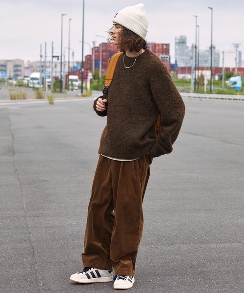 BARK MANHATTAN（バークマンハッタン）の「イージーケアウールミックスシャギールーズプルオーバーニット（ニット/セーター・メンズ・ブラック系/モカ/グリーン/アッシュグレー/ブラウン系/ブラック・L/M）」の18枚目の写真