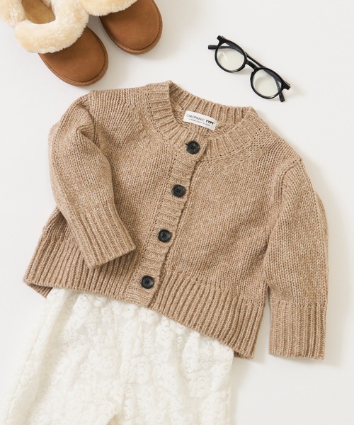 CIAOPANIC TYPY（チャオパニックティピー）の「【洗濯可能♪】【KIDS】ハンドライクメランジニットカーデ（カーディガン/ボレロ・キッズ・レッド/パープル/ベージュ・XX-LARGE/X-LARGE/MEDIUM）」の4枚目の写真