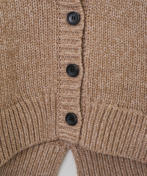 CIAOPANIC TYPY（チャオパニックティピー）の「【洗濯可能♪】【KIDS】ハンドライクメランジニットカーデ（カーディガン/ボレロ・キッズ・レッド/パープル/ベージュ・XX-LARGE/X-LARGE/MEDIUM）」の7枚目の写真