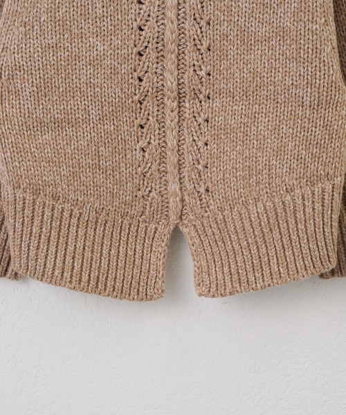 CIAOPANIC TYPY（チャオパニックティピー）の「【洗濯可能♪】【KIDS】ハンドライクメランジニットカーデ（カーディガン/ボレロ・キッズ・レッド/パープル/ベージュ・XX-LARGE/X-LARGE/MEDIUM）」の10枚目の写真