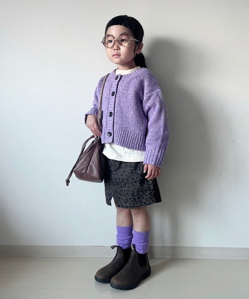 CIAOPANIC TYPY（チャオパニックティピー）の「【洗濯可能♪】【KIDS】ハンドライクメランジニットカーデ（カーディガン/ボレロ・キッズ・レッド/パープル/ベージュ・XX-LARGE/X-LARGE/MEDIUM）」の20枚目の写真