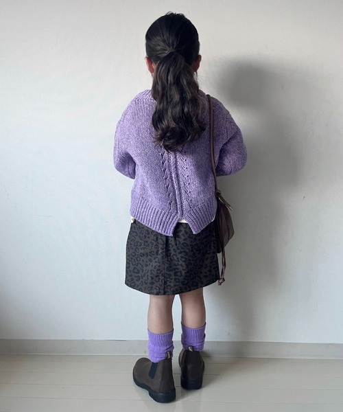 CIAOPANIC TYPY（チャオパニックティピー）の「【洗濯可能♪】【KIDS】ハンドライクメランジニットカーデ（カーディガン/ボレロ・キッズ・レッド/パープル/ベージュ・XX-LARGE/X-LARGE/MEDIUM）」の22枚目の写真