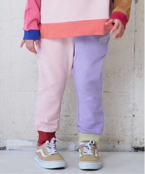 Life Support Products（ライフサポートプロダクツ）の「裏毛ワンポイントスウェットパンツ【セットアップ可能】（スウェットパンツ・キッズ・マスタード/チャコール/ネイビー/ラベンダー/サーモンピンク/パープル/杢グレー/ピンク系その他/ブラック/ブラウン・100/95/90/80/110/150/140/130/120）」の9枚目の写真