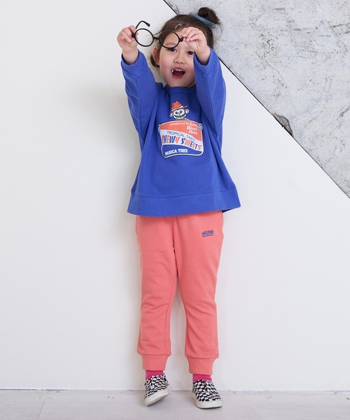 Life Support Products（ライフサポートプロダクツ）の「裏毛ワンポイントスウェットパンツ【セットアップ可能】（スウェットパンツ・キッズ・マスタード/チャコール/ネイビー/ラベンダー/サーモンピンク/パープル/杢グレー/ピンク系その他/ブラック/ブラウン・100/95/90/80/110/150/140/130/120）」の20枚目の写真