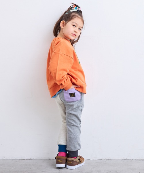 Life Support Products（ライフサポートプロダクツ）の「裏毛ワンポイントスウェットパンツ【セットアップ可能】（スウェットパンツ・キッズ・マスタード/チャコール/ネイビー/ラベンダー/サーモンピンク/パープル/杢グレー/ピンク系その他/ブラック/ブラウン・100/95/90/80/110/150/140/130/120）」の17枚目の写真