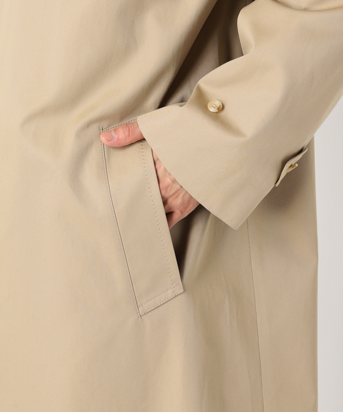 【Aquascutum】アクアスキュータム ステンカラーコート・ベージュ Aquascutum for JOURNAL STANDARD EX Aqua5 COTTON BALMACHAN