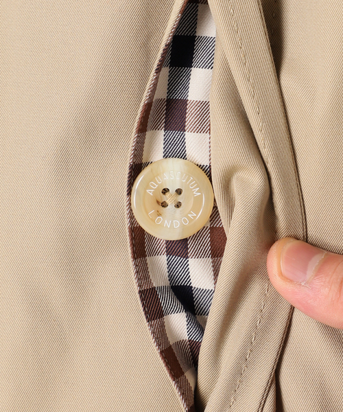 Aquascutum（アクアスキュータム）の「Aquascutum for JOURNAL STANDARD EX Aqua5 COTTON BALMACHAN COAT（ステンカラーコート・メンズ・ベージュ・LARGE/MEDIUM）」の20枚目の写真