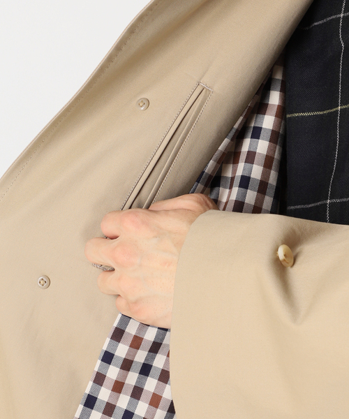 Aquascutum（アクアスキュータム）の「Aquascutum for JOURNAL STANDARD EX Aqua5 COTTON BALMACHAN COAT（ステンカラーコート・メンズ・ベージュ・LARGE/MEDIUM）」の12枚目の写真