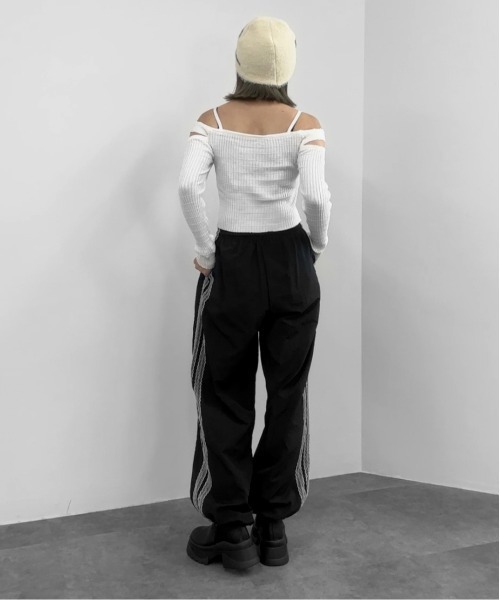 jiasecond.（ジアセカンド）の「【jiasecond.】リボン柄シャギービーニー / 帽子 ニット帽 ビーニー ファー ニットワッチ リボン バレエコア シャギー 起毛 ふわふわ ブラック チャコール ZOZOTOWN限定（ニットキャップ/ビーニー・レディース・アイボリー/チャコールグレー・FREE）」の8枚目の写真