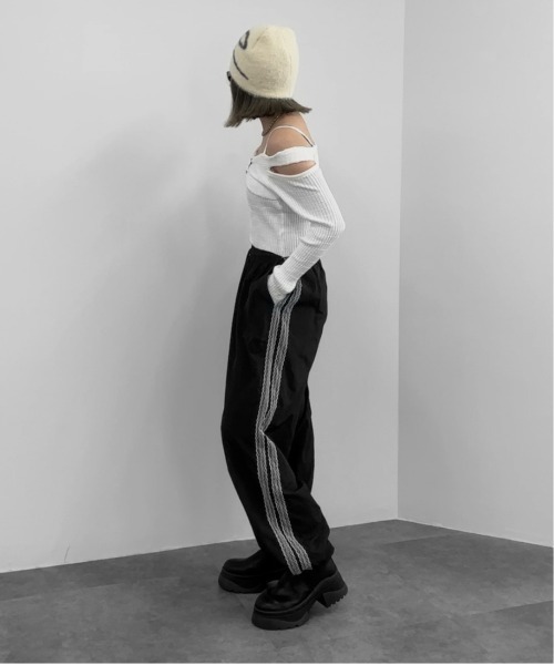 jiasecond.（ジアセカンド）の「【jiasecond.】リボン柄シャギービーニー / 帽子 ニット帽 ビーニー ファー ニットワッチ リボン バレエコア シャギー 起毛 ふわふわ ブラック チャコール ZOZOTOWN限定（ニットキャップ/ビーニー・レディース・アイボリー/チャコールグレー・FREE）」の9枚目の写真