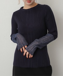 SENSE OF PLACE by URBAN RESEARCH | ボートネックシアースリーブリブセーター(ニット/セーター)