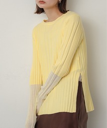 SENSE OF PLACE by URBAN RESEARCH | ボートネックシアースリーブリブセーター(ニット/セーター)