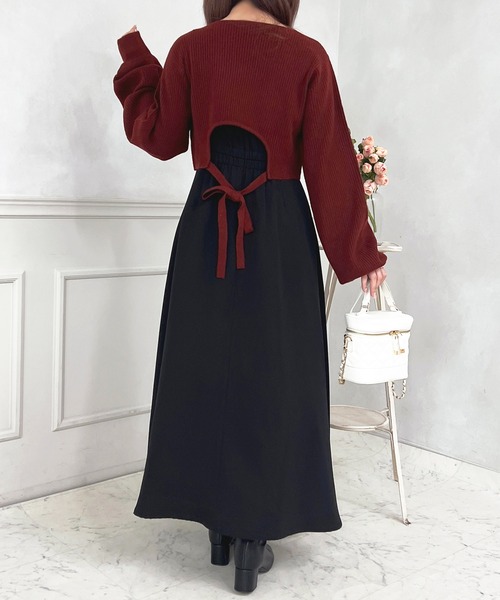 jour merveilleトップス セール】クロスニットショートトップス【ZOZOTOWN限定アイテム