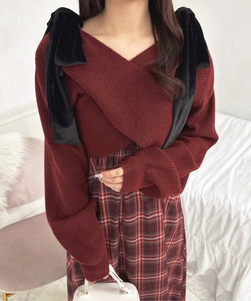 セール】クロスニットショートトップス【ZOZOTOWN限定アイテム