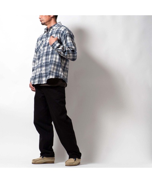 BAYBLO(ベイブロ)の「(SA) ワイド ビエラ 長袖 チェックシャツ(シャツ/ブラウス・メンズ・ネイビー系/ブラック系その他/レッド系その他2/ブラック×ブルー/グリーン系その他/レッド系その他/グレー系その他/ブラウン系その他・M/L/LL)」の11枚目の写真