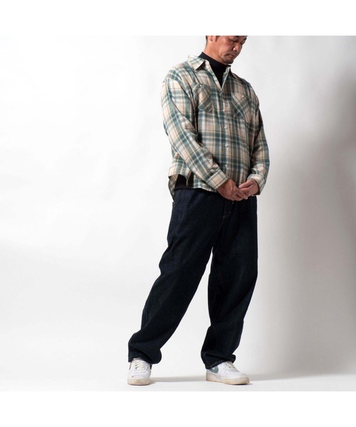 BAYBLO(ベイブロ)の「(SA) ワイド ビエラ 長袖 チェックシャツ(シャツ/ブラウス・メンズ・ネイビー系/ブラック系その他/レッド系その他2/ブラック×ブルー/グリーン系その他/レッド系その他/グレー系その他/ブラウン系その他・M/L/LL)」の18枚目の写真