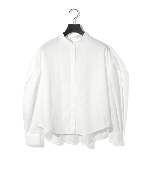 MIDIUMISOLID（ミディウミソリッド）の「MIDIUMISOLID for Ladies タックスリーブシャツ(SOPHISTICATE)（シャツ/ブラウス・レディース・ブラウン/ブラック/オフホワイト・FREE）」の2枚目の写真