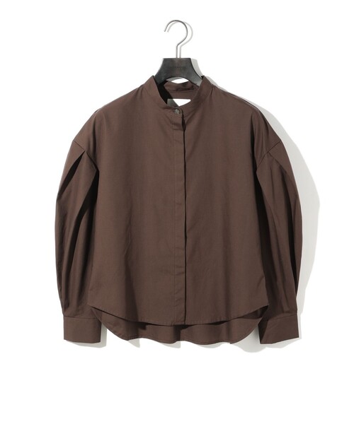 MIDIUMISOLID（ミディウミソリッド）の「MIDIUMISOLID for Ladies タックスリーブシャツ(SOPHISTICATE)（シャツ/ブラウス・レディース・ブラウン/ブラック/オフホワイト・FREE）」の4枚目の写真