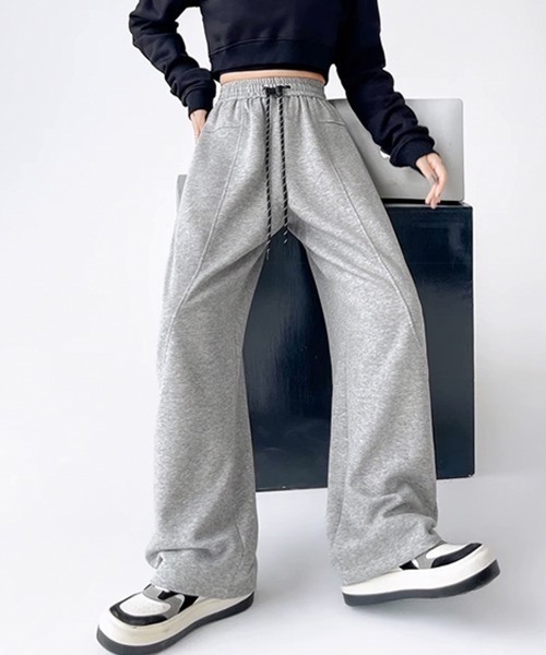 Miniministore(ミニミニストア)の「スウェットパンツ レディースロングパンツ(スウェットパンツ・レディース・ブラック/グレー/ワインレッド/ネイビー・FREE)」の8枚目の写真