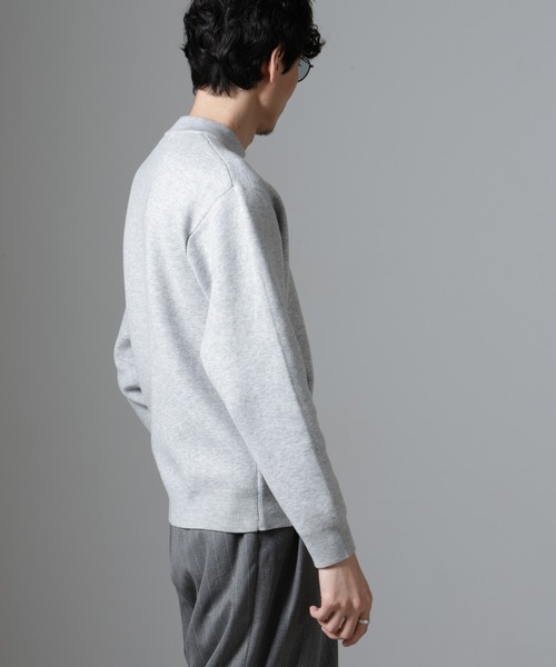 NANO universe（ナノユニバース）の「シルク混モックネックニット（ニット/セーター・メンズ・ブラック/ライトグレー/ベージュ/ネイビー・S/M/L）」の6枚目の写真