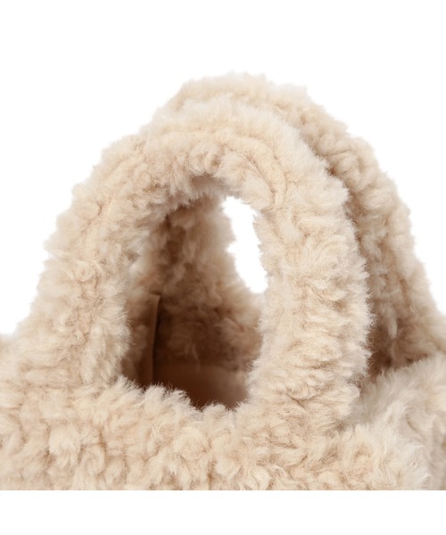 Francfranc（フランフラン）の「ボア ハンドバッグ ベージュ（ハンドバッグ・レディース・ベージュ・FREE）」の7枚目の写真