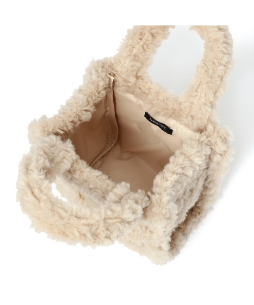 Francfranc（フランフラン）の「ボア ハンドバッグ ベージュ（ハンドバッグ・レディース・ベージュ・FREE）」の10枚目の写真