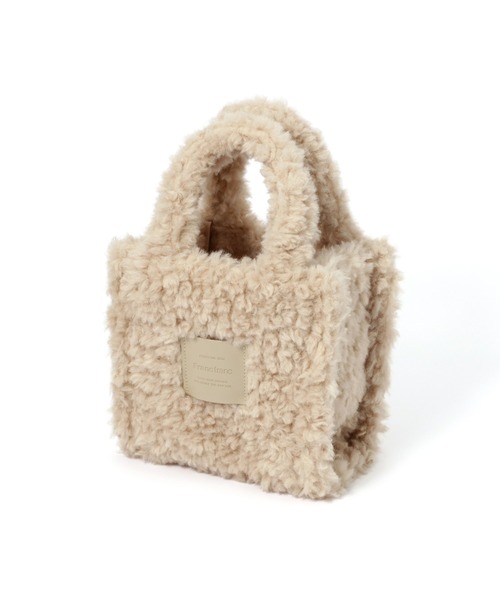 Francfranc（フランフラン）の「ボア ハンドバッグ ベージュ（ハンドバッグ・レディース・ベージュ・FREE）」の4枚目の写真