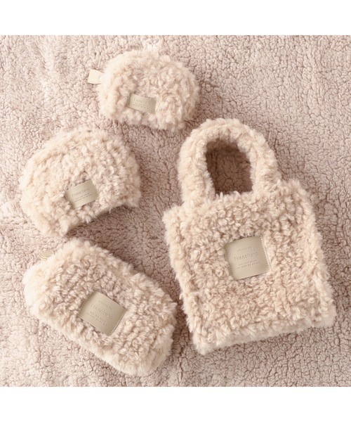 Francfranc（フランフラン）の「ボア ハンドバッグ ベージュ（ハンドバッグ・レディース・ベージュ・FREE）」の3枚目の写真