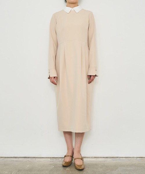 Sirin(シリン)の「衿2wayミディコクーンワンピース【2サイズ展開】(ワンピース・レディース・ネイビー/ベージュ・SMALL/X-SMALL)」の5枚目の写真