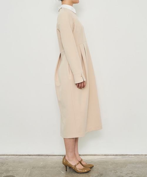 Sirin(シリン)の「衿2wayミディコクーンワンピース【2サイズ展開】(ワンピース・レディース・ネイビー/ベージュ・SMALL/X-SMALL)」の6枚目の写真