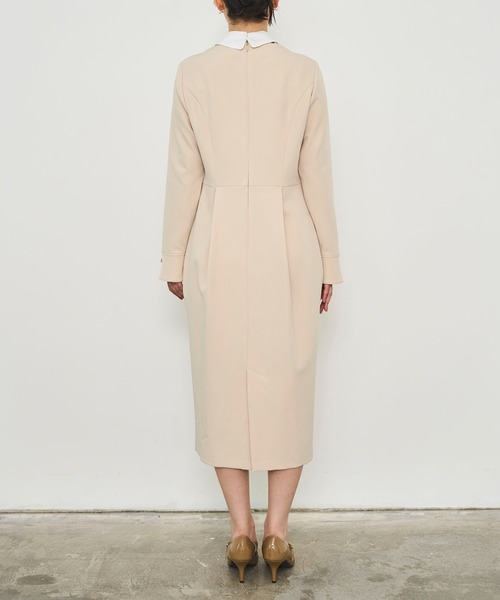 Sirin(シリン)の「衿2wayミディコクーンワンピース【2サイズ展開】(ワンピース・レディース・ネイビー/ベージュ・SMALL/X-SMALL)」の7枚目の写真
