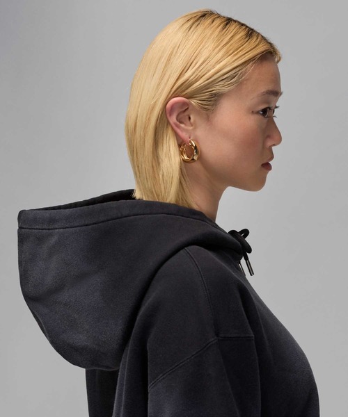 JORDAN BRAND(ジョーダンブランド)の「《セットアップ対応商品》ジョーダン フライト フリース ウィメンズ サテン裏地付きフード プルオーバー パーカー / Women's Satin-Lined Pullover Hoodie FV7063-010 Black(パーカー・レディース・ブラック・S/M/L/2XL/XL/XS)」の5枚目の写真