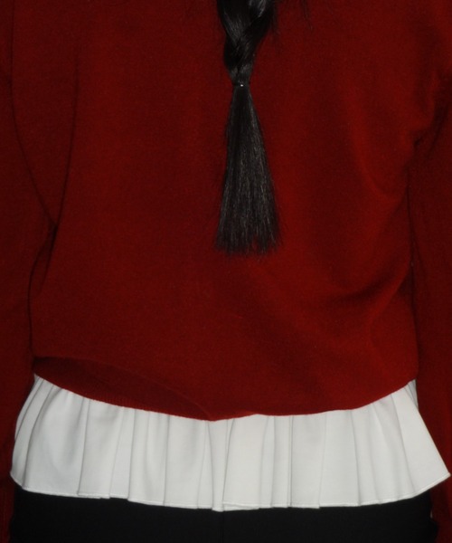 FEKETE（フェケテ）の「FRILL LONG SLEEVE TEE / フリルロンT（Tシャツ/カットソー・レディース・ホワイト/ブラック・FREE）」の15枚目の写真