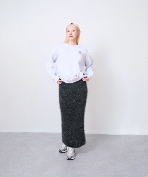 LUKU nari(ルクナーリ)の「フリンジニットスカート(スカート・レディース・ピンク/ベージュ・F)」の7枚目の写真