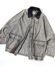 【おっちょ*✧】45rpm　ダブルジップ デニムジャケット loose retro stitching denim jacket blouson ユニセックス 男女