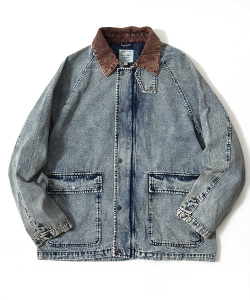 セール】Denim & Twill Hunting Jacket/オーバーサイズ 襟コーデュロイ