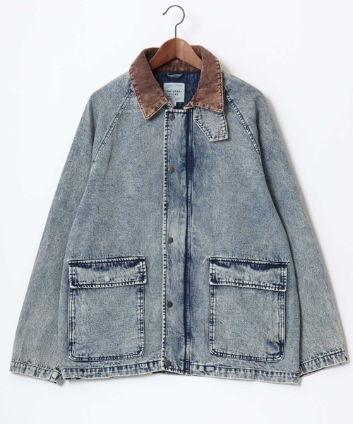 セール】Denim & Twill Hunting Jacket/オーバーサイズ 襟コーデュロイ