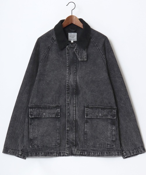 セール】Denim & Twill Hunting Jacket/オーバーサイズ 襟コーデュロイ