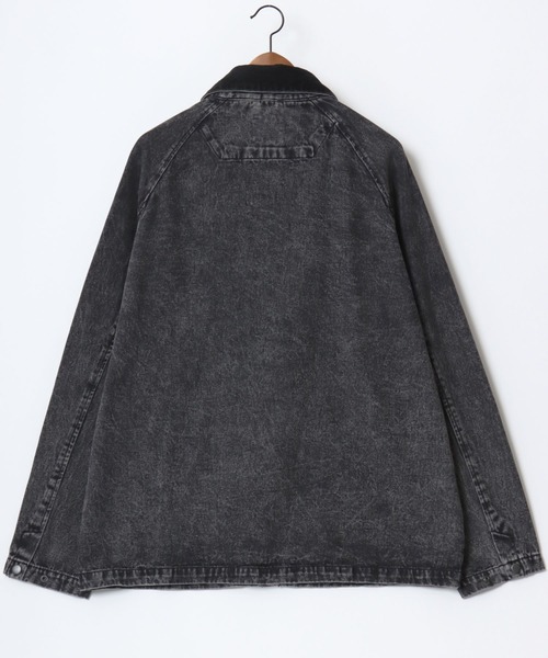 Lazar（ラザル）の「Denim & Twill Hunting Jacket/オーバーサイズ 襟コーデュロイ ショート丈 デニムジャケット/ハンティングジャケット/ブルゾン/レディース メンズ（デニムジャケット・メンズ・アイボリー/カーキ/ブラック/ブルー/ブラック系その他・M/L/LL）」の19枚目の写真