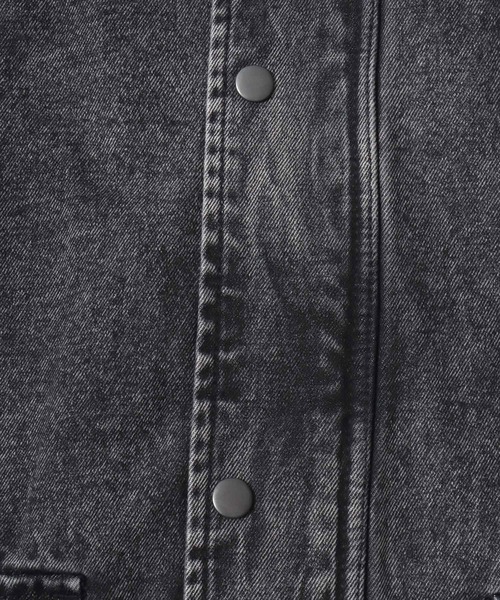 Lazar（ラザル）の「Denim & Twill Hunting Jacket/オーバーサイズ 襟コーデュロイ ショート丈 デニムジャケット/ハンティングジャケット/ブルゾン/レディース メンズ（デニムジャケット・メンズ・アイボリー/カーキ/ブラック/ブルー/ブラック系その他・M/L/LL）」の22枚目の写真