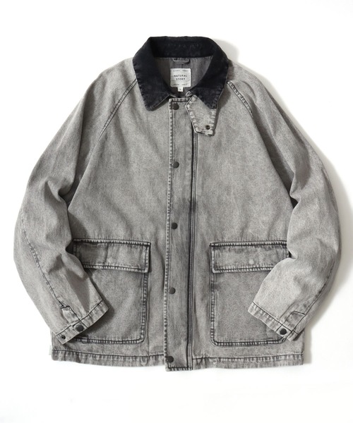 セール】Denim & Twill Hunting Jacket/オーバーサイズ 襟コーデュロイ