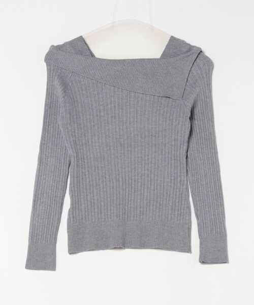 WESTSEA(ウエストシー)の「オフショルダー リブニット トップス(ニット/セーター・レディース・ワイン/ブラック/ピンク/ホワイト/グレー・FREE)」の21枚目の写真