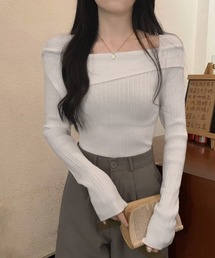 夏新作 上品 オフショルダー」に該当するホワイト/白色系の