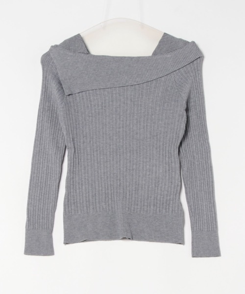 WESTSEA(ウエストシー)の「オフショルダー リブニット トップス(ニット/セーター・レディース・ワイン/ブラック/ピンク/ホワイト/グレー・FREE)」の22枚目の写真