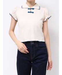 jouetie | パフスリーブチャイナポロトップス(ポロシャツ)