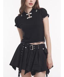jouetie | パフスリーブチャイナポロトップス(ポロシャツ)